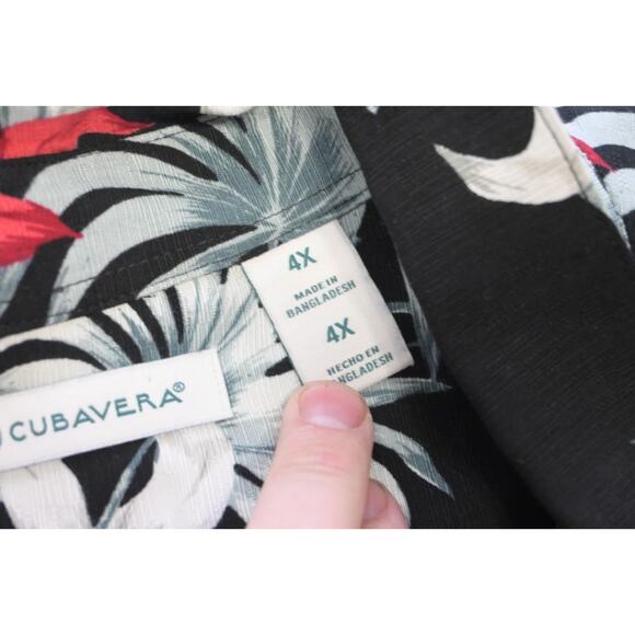 Cubavera Hawaiian Button Up Camp Shirt Floral 100% Viscose Relaxed Mens Sz 4XL - Picture 6 of 7